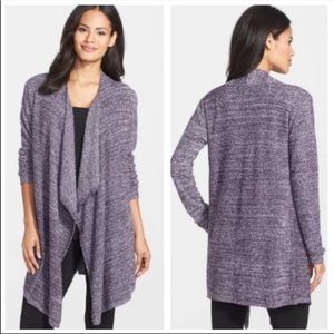 Barefoot Dreams Chic Lite Drape Purple Cardigan S/M